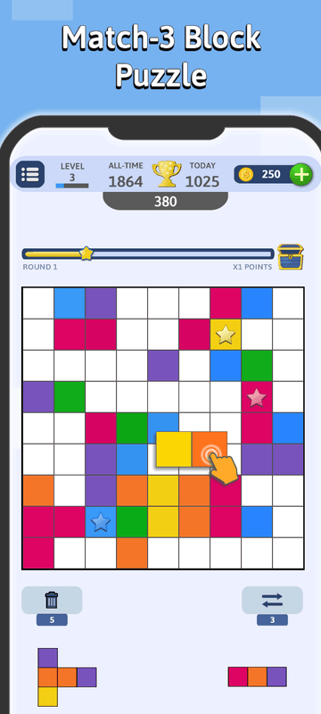 BlockuMix gameplay on a mobile screen